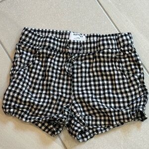 Old Navy Girls Linen Checkered Functional Drawstring Short Size 10-12